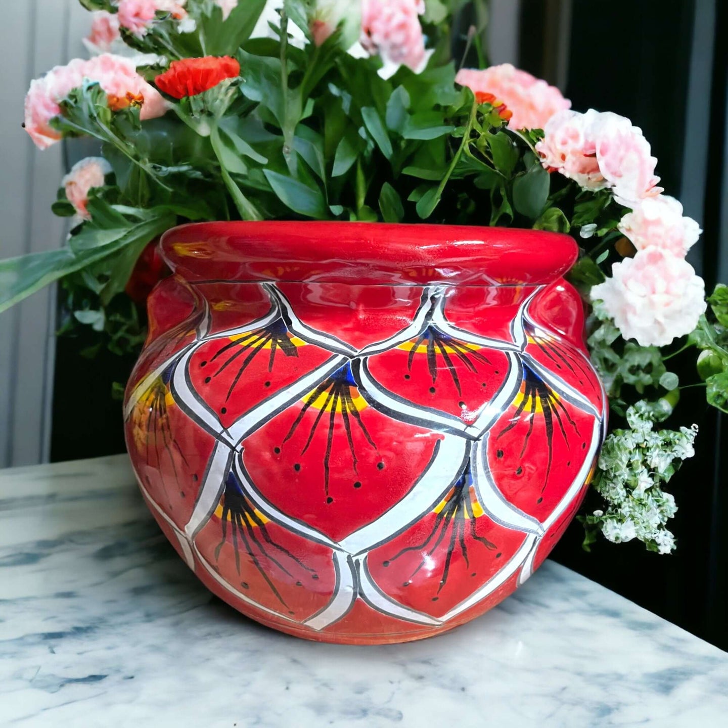 Hand-Painted Talavera Flower Pot